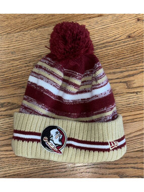 Florida State Seminoles New Era Knit Beanie Hat Cap with POM Winter Lined OSFM